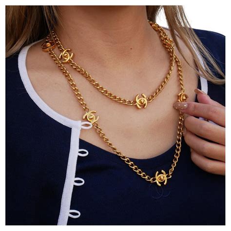 chanel chain around|chanel chunky chain necklace.